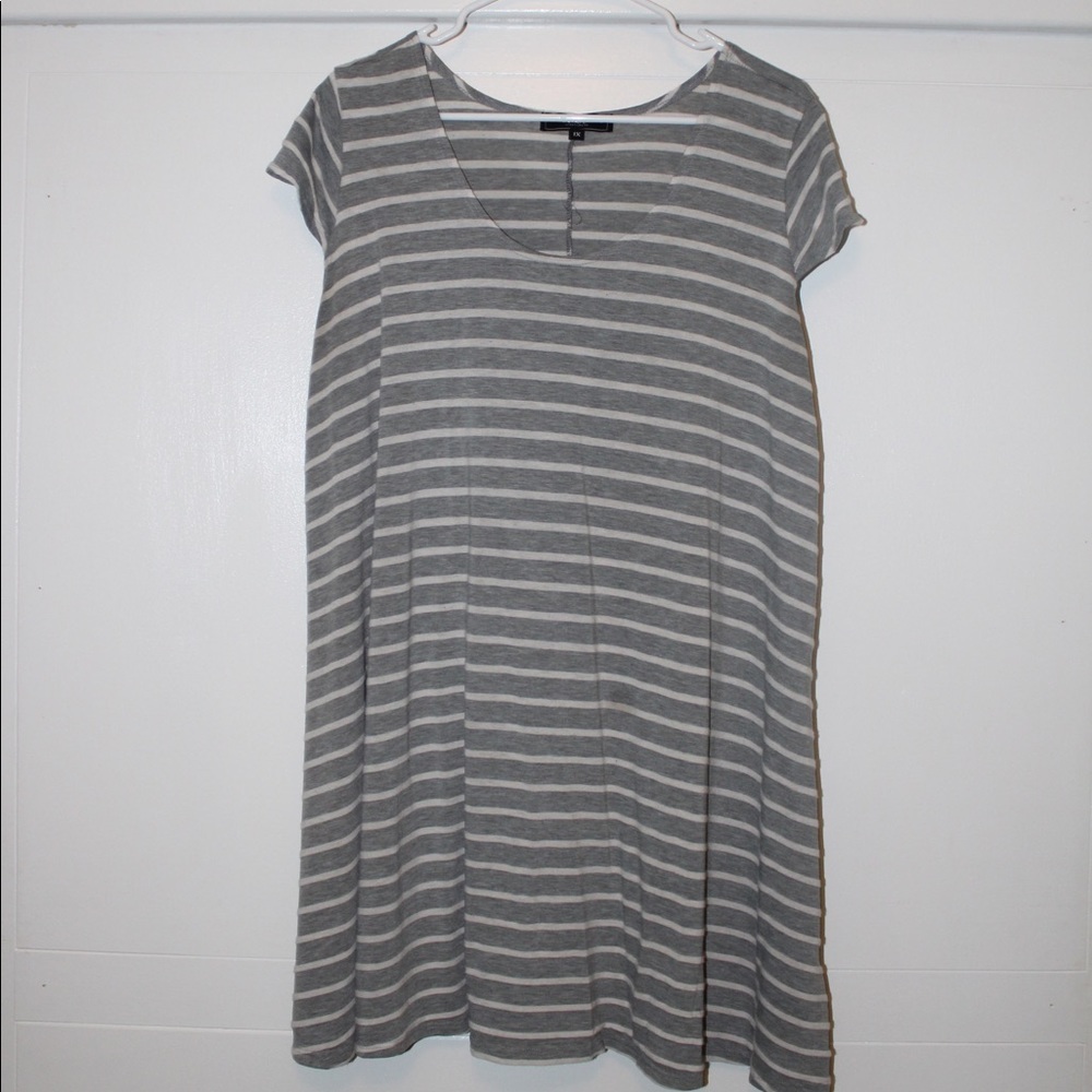 Gray and White Striped Dress!